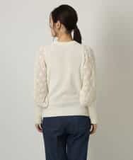 K4FFP01089 a.v.v Charme 【a.v.v Charme】スカシマトンスリーブニット ホワイト