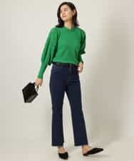 K4FFP01089 a.v.v Charme 【a.v.v Charme】スカシマトンスリーブニット ホワイト