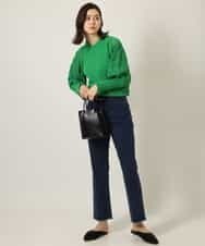 K4FFP01089 a.v.v Charme 【a.v.v Charme】スカシマトンスリーブニット ホワイト