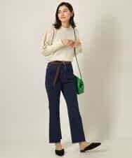 K4FFP01089 a.v.v Charme 【a.v.v Charme】スカシマトンスリーブニット ホワイト