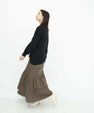 K4HJP01089 a.v.v Charme 【a.v.v Charme】イレヘムティアードチェックスカート ブラウン