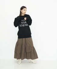 K4HJP01089 a.v.v Charme 【a.v.v Charme】イレヘムティアードチェックスカート ブラウン