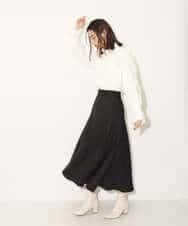 K4HKP04099 a.v.v Charme 【a.v.v Charme】ウーリッシュサーキュラースカート ブラック