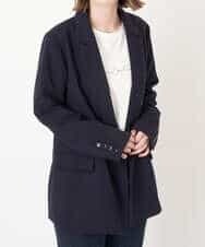 K4JJP02149 a.v.v Charme 【a.v.v Charme】2WAYストレッチダブルブレストジャケット ベージュ