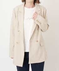 K4JJP02149 a.v.v Charme 【a.v.v Charme】2WAYストレッチダブルブレストジャケット ベージュ