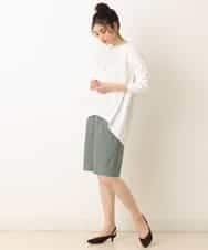 K4LFM56089 a.v.v Charme 【a.v.v Charme/セットアップ対応】リネン混バミューダパンツ グリーン
