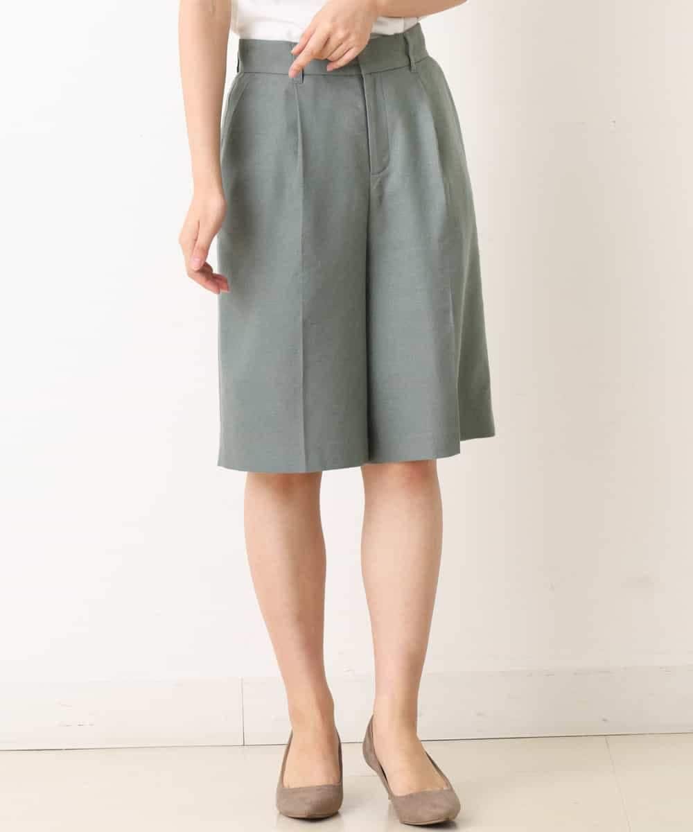 K4LFM56089 a.v.v Charme 【a.v.v Charme/セットアップ対応】リネン混バミューダパンツ グリーン