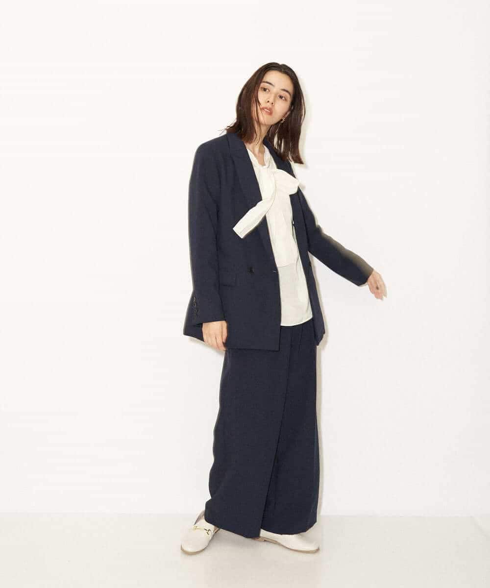 K4LJP02099 a.v.v Charme 【a.v.v Charme】2WAYストレッチストレートワイドパンツ ベージュ