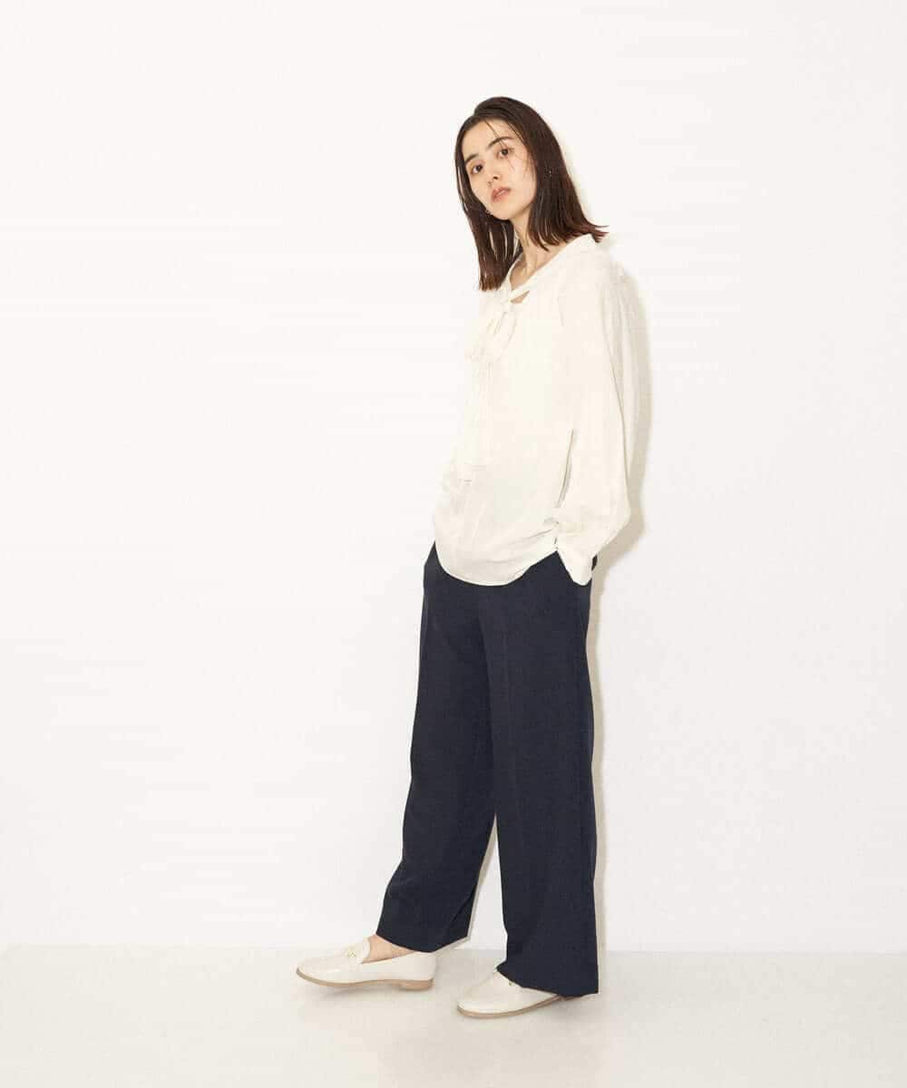 K4LJP02099 a.v.v Charme 【a.v.v Charme】2WAYストレッチストレートワイドパンツ ベージュ