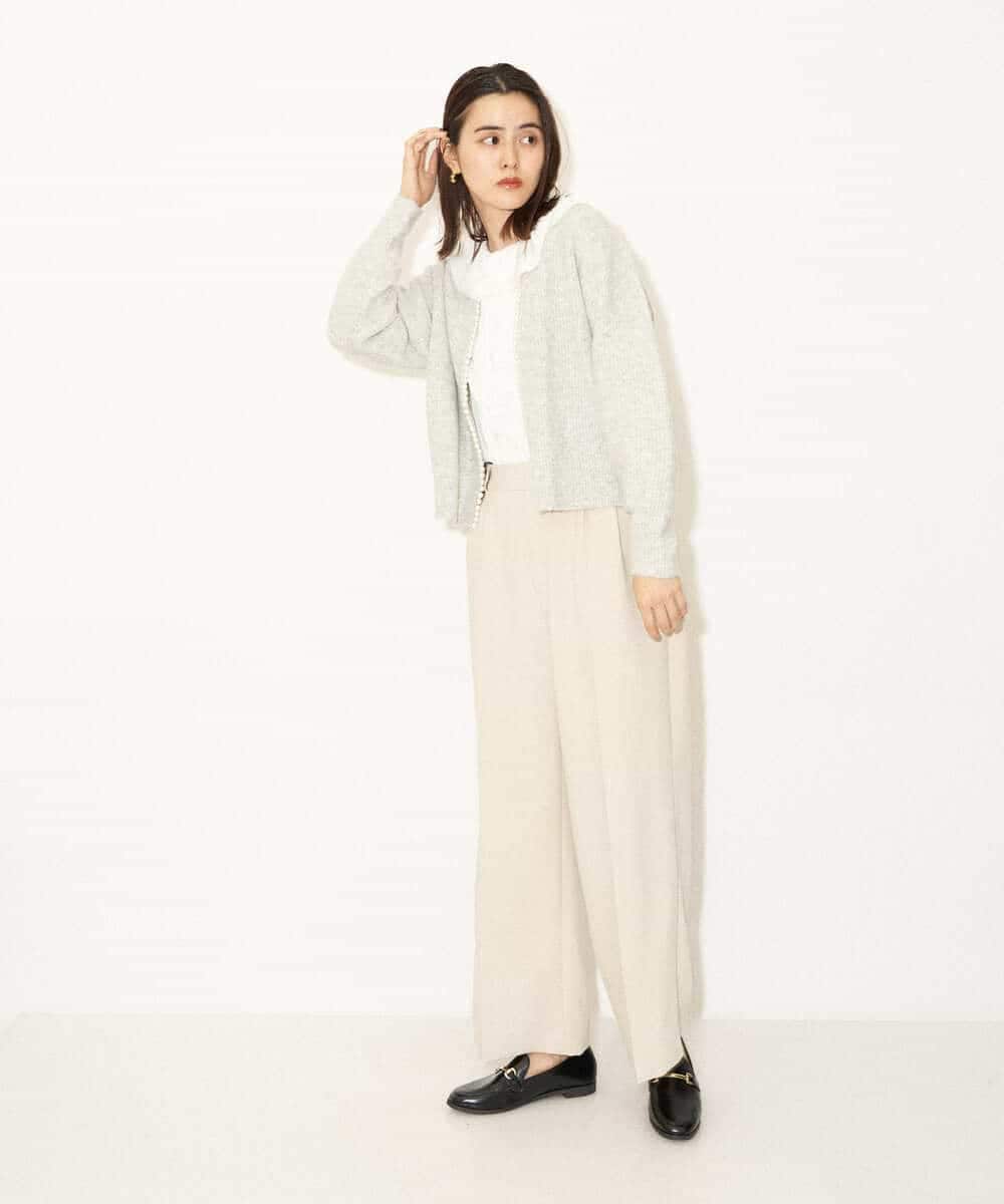 K4LJP02099 a.v.v Charme 【a.v.v Charme】2WAYストレッチストレートワイドパンツ ベージュ
