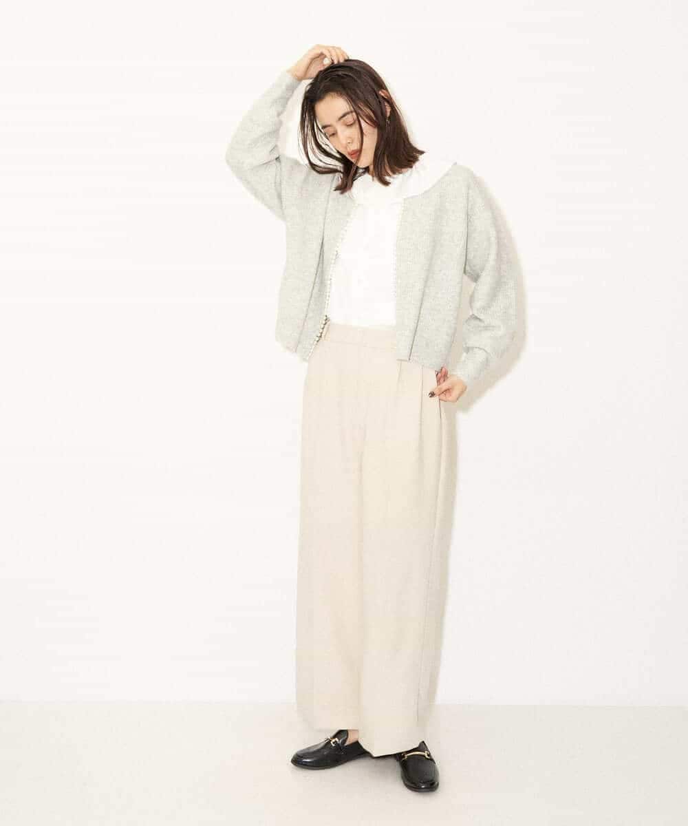 K4LJP02099 a.v.v Charme 【a.v.v Charme】2WAYストレッチストレートワイドパンツ ベージュ