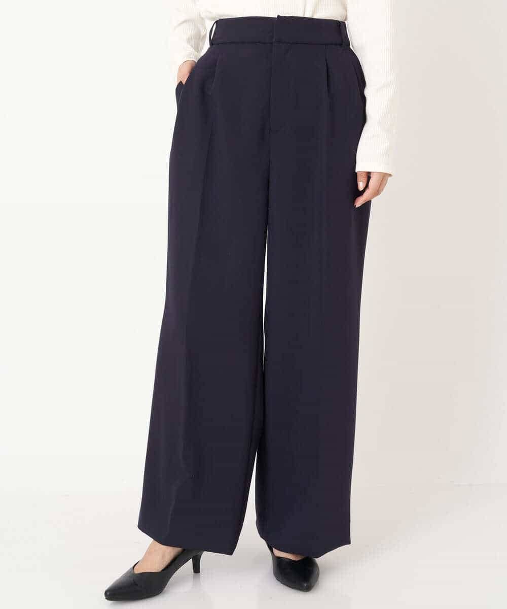 K4LJP02099 a.v.v Charme 【a.v.v Charme】2WAYストレッチストレートワイドパンツ ベージュ