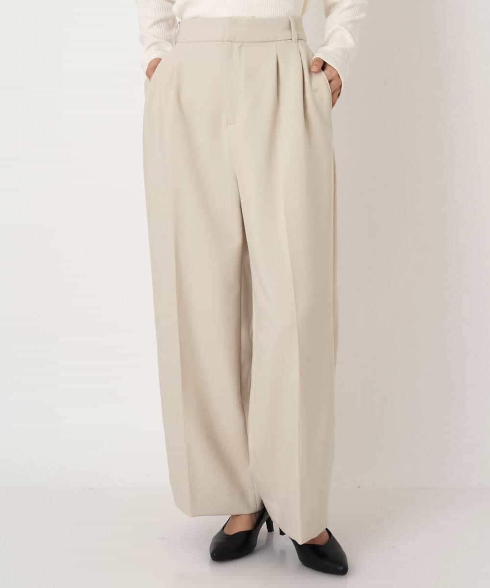 K4LJP02099 a.v.v Charme 【a.v.v Charme】2WAYストレッチストレートワイドパンツ ベージュ