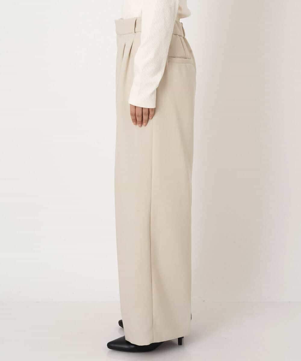 K4LJP02099 a.v.v Charme 【a.v.v Charme】2WAYストレッチストレートワイドパンツ ベージュ