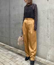 K4LKM04089 a.v.v Charme 【a.v.v Charme】2タックワイドパンツ キャメル