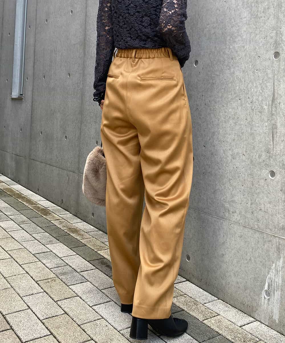 K4LKM04089 a.v.v Charme 【a.v.v Charme】2タックワイドパンツ キャメル