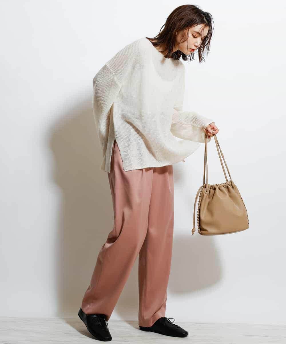 K4LKM04089 a.v.v Charme 【a.v.v Charme】2タックワイドパンツ キャメル
