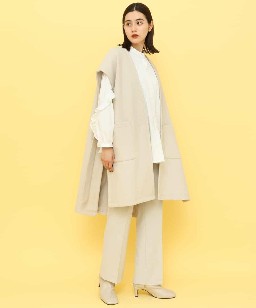 K4LKP03099 a.v.v Charme 【a.v.v Charme】バックベンツストレートパンツ ブラック