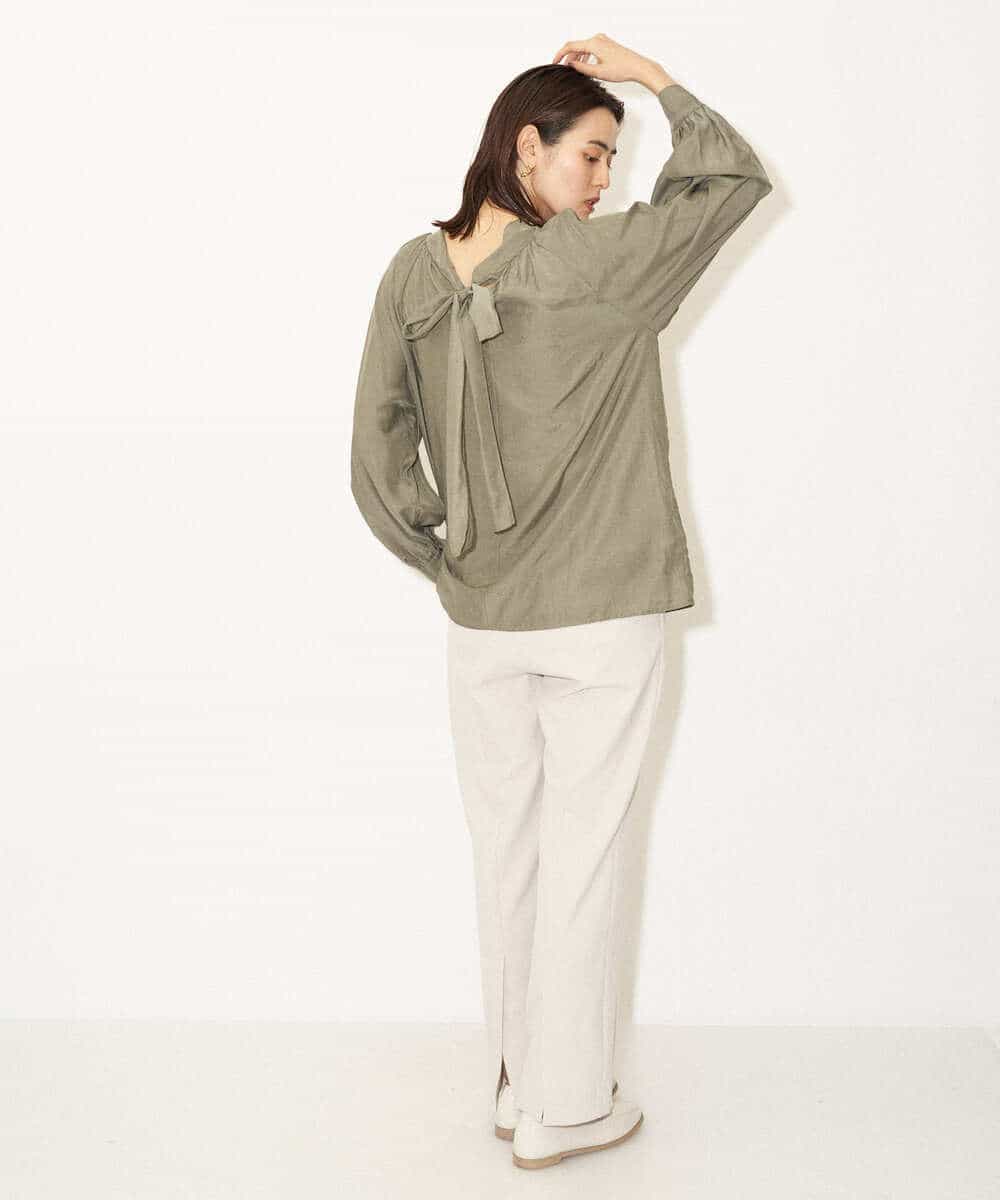 K4LKP03099 a.v.v Charme 【a.v.v Charme】バックベンツストレートパンツ ブラック
