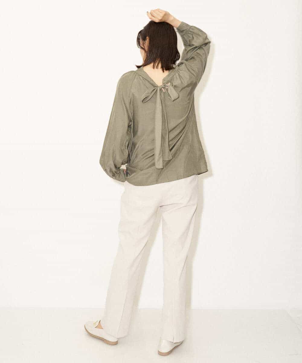 K4LKP03099 a.v.v Charme 【a.v.v Charme】バックベンツストレートパンツ ブラック