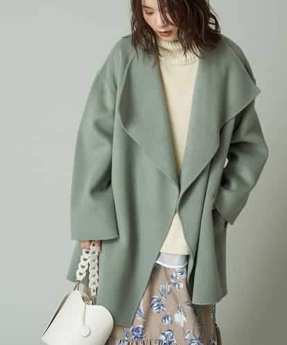 K4UAP02159 a.v.v Charme 【a.v.v Charme】Wフェイスドレープラペルハーフコート