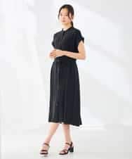 K6EHD32089 a.v.v(アー・ヴェ・ヴェ) 【WEB限定】大人フレアワンピース ネイビー柄
