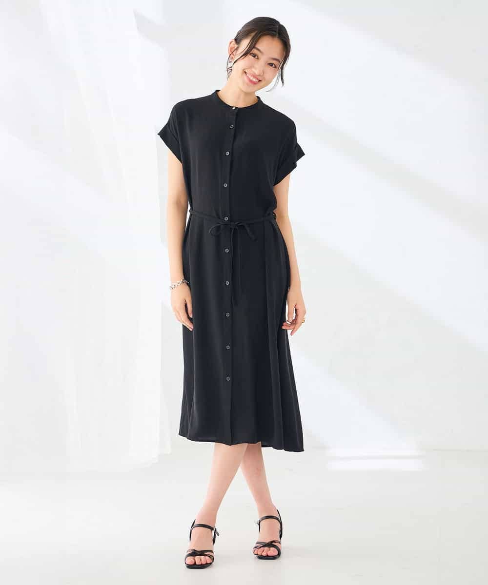 K6EHD32089 a.v.v(アー・ヴェ・ヴェ) 【WEB限定】大人フレアワンピース ネイビー柄