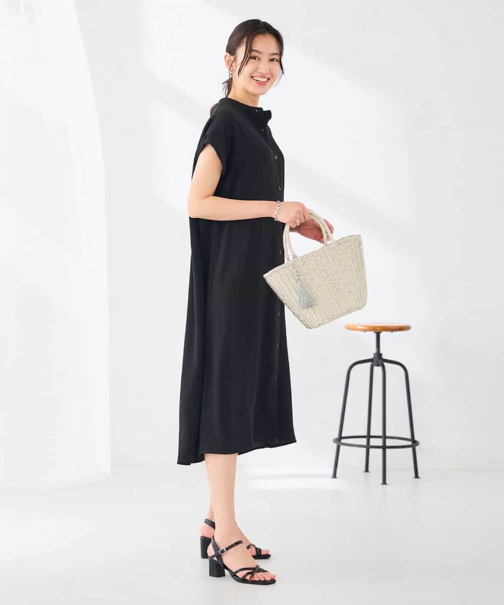 K6EHD32089 a.v.v(アー・ヴェ・ヴェ) 【WEB限定】大人フレアワンピース ネイビー柄