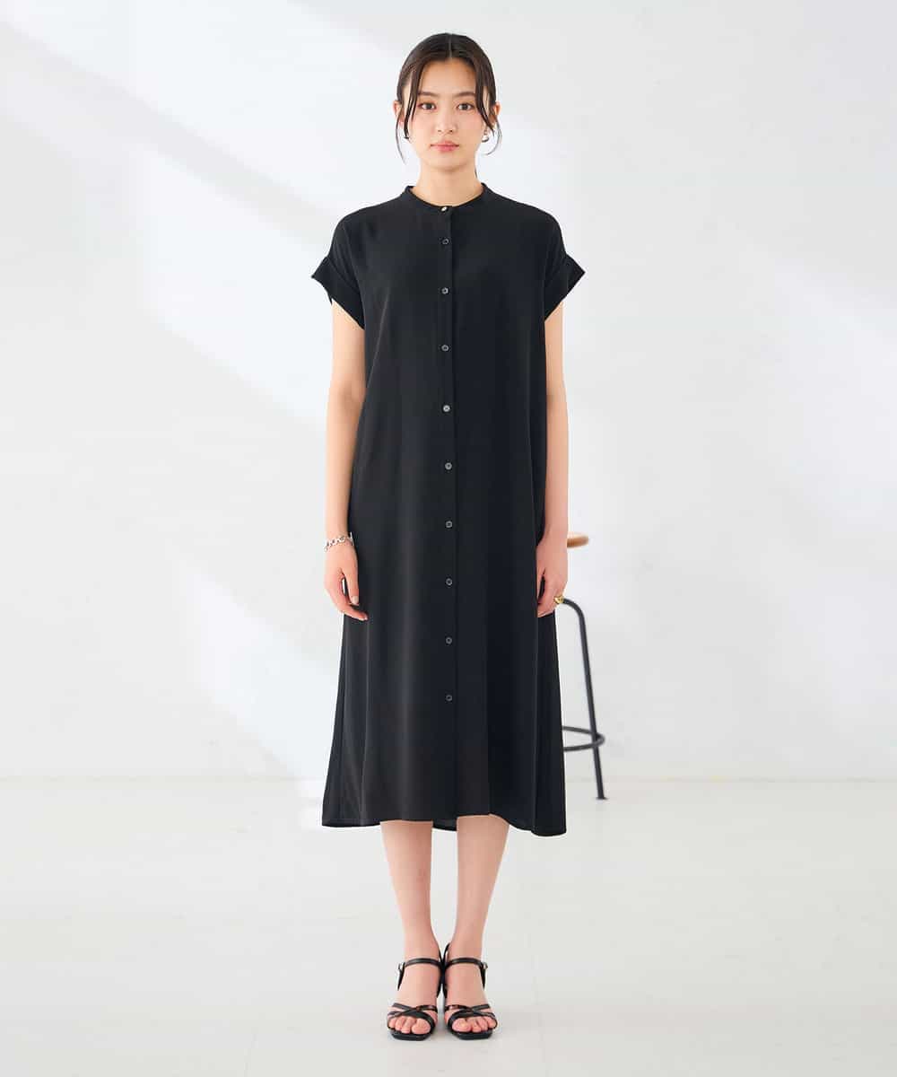 K6EHD32089 a.v.v(アー・ヴェ・ヴェ) 【WEB限定】大人フレアワンピース ネイビー柄
