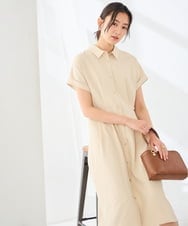 K6EHF27089 a.v.v(アー・ヴェ・ヴェ) 【WEB限定】ドルマンスリーブシャツワンピース ベージュ