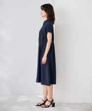 K6EHF27089 a.v.v(アー・ヴェ・ヴェ) 【WEB限定】ドルマンスリーブシャツワンピース ネイビー
