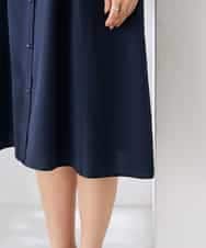 K6EHF27089 a.v.v(アー・ヴェ・ヴェ) 【WEB限定】ドルマンスリーブシャツワンピース ネイビー