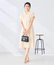 K6EHF27089 a.v.v(アー・ヴェ・ヴェ) 【WEB限定】ドルマンスリーブシャツワンピース ベージュ