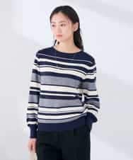 K6FAG17039 a.v.v(アー・ヴェ・ヴェ) 【WEB限定】ボートネック パフスリーブ ニット【洗える/麗しニット】 ブラック