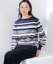 K6FAG17039 a.v.v(アー・ヴェ・ヴェ) 【WEB限定】ボートネック パフスリーブ ニット【洗える/麗しニット】 ブラック