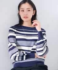 K6FAG17039 a.v.v(アー・ヴェ・ヴェ) 【WEB限定】ボートネック パフスリーブ ニット【洗える/麗しニット】 ブラック