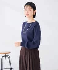 K6FAG17039 a.v.v(アー・ヴェ・ヴェ) 【WEB限定】ボートネック パフスリーブ ニット【洗える/麗しニット】 ブラック