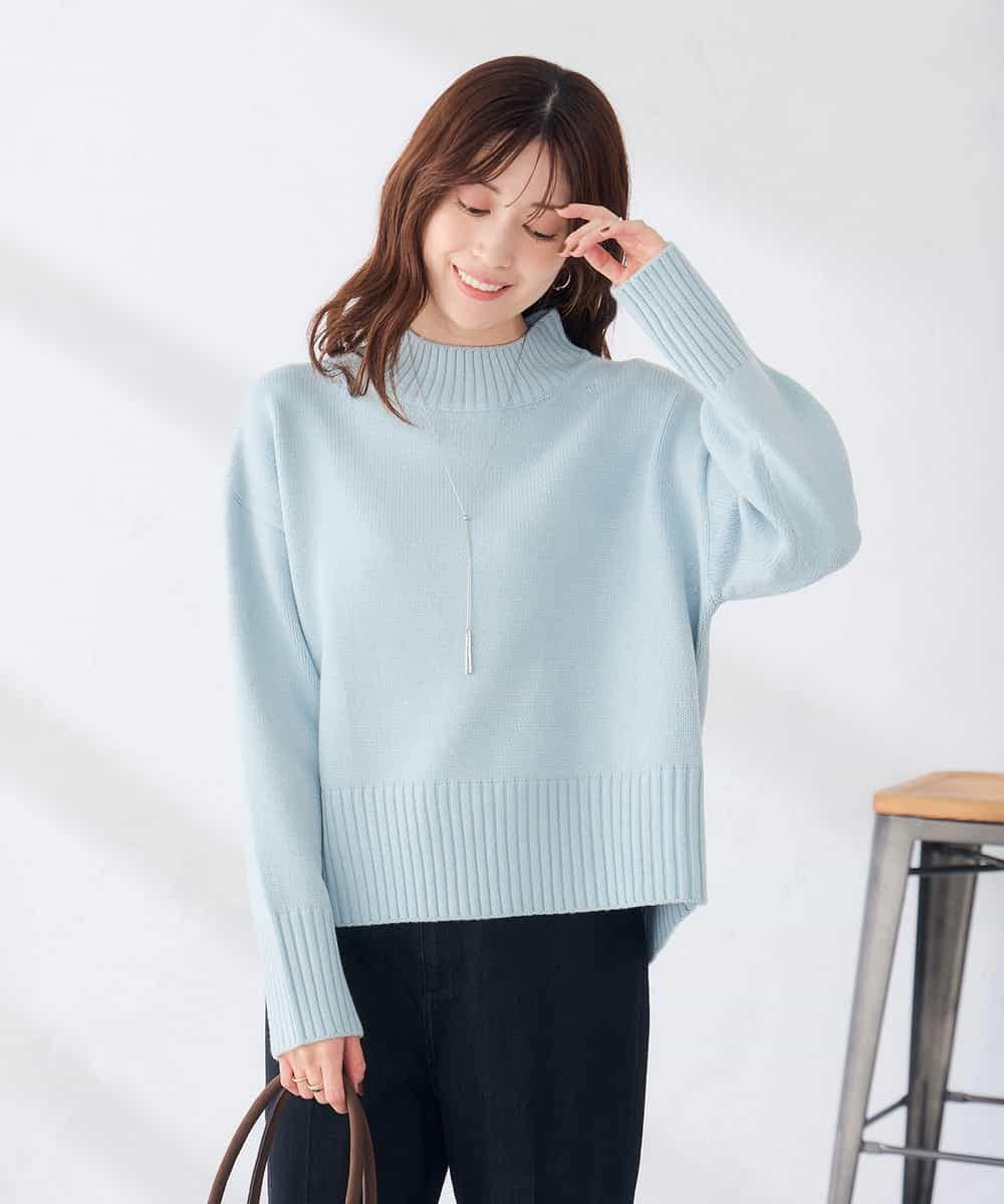 K6FAG18044 a.v.v(アー・ヴェ・ヴェ) 【WEB限定】クロップドバックスリットニット レッド