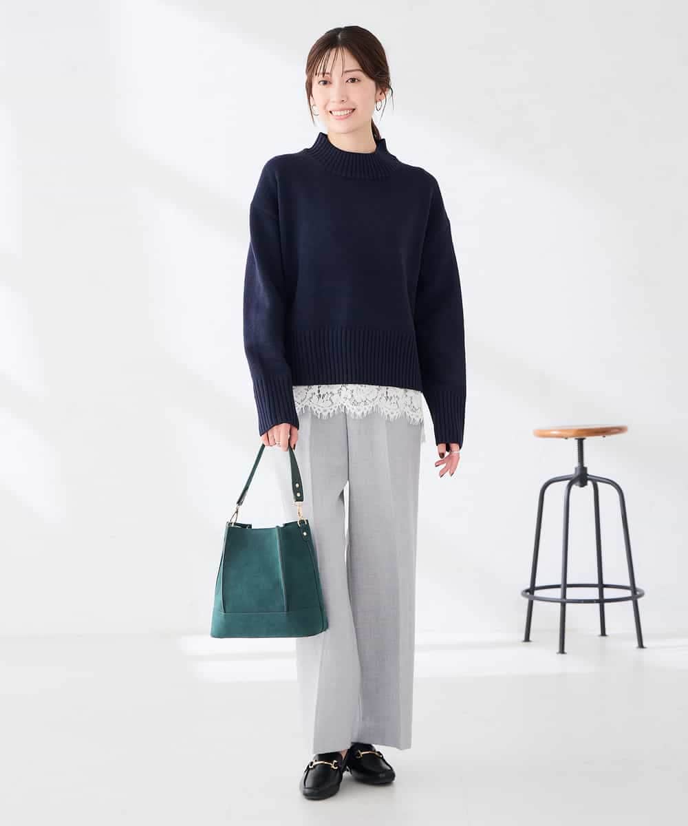 K6FAG18044 a.v.v(アー・ヴェ・ヴェ) 【WEB限定】クロップドバックスリットニット レッド
