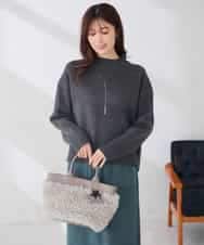 K6FAG18044 a.v.v(アー・ヴェ・ヴェ) 【WEB限定】クロップドバックスリットニット レッド