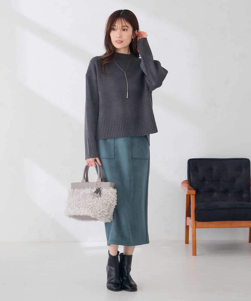 K6FAG18044 a.v.v(アー・ヴェ・ヴェ) 【WEB限定】クロップドバックスリットニット レッド