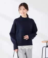 K6FAG18044 a.v.v(アー・ヴェ・ヴェ) 【WEB限定】クロップドバックスリットニット ネイビー