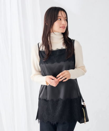 K6FAG19039 a.v.v 【WEB限定/洗える】リブ タートル ネック ニット
