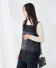 K6FAG19039 a.v.v(アー・ヴェ・ヴェ) 【WEB限定/洗える】リブ タートル ネック ニット グレージュ