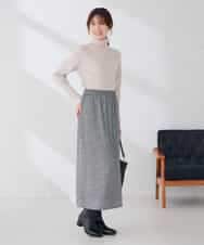 K6FAG19039 a.v.v(アー・ヴェ・ヴェ) 【WEB限定/洗える】リブ タートル ネック ニット グレージュ