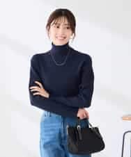 K6FAG19039 a.v.v(アー・ヴェ・ヴェ) 【WEB限定/洗える】リブ タートル ネック ニット グレージュ