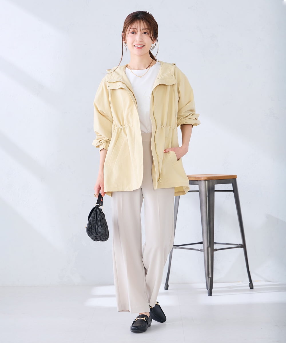 K6JFD25089 a.v.v(アー・ヴェ・ヴェ) 【WEB限定】フーデットブルゾン ベージュ