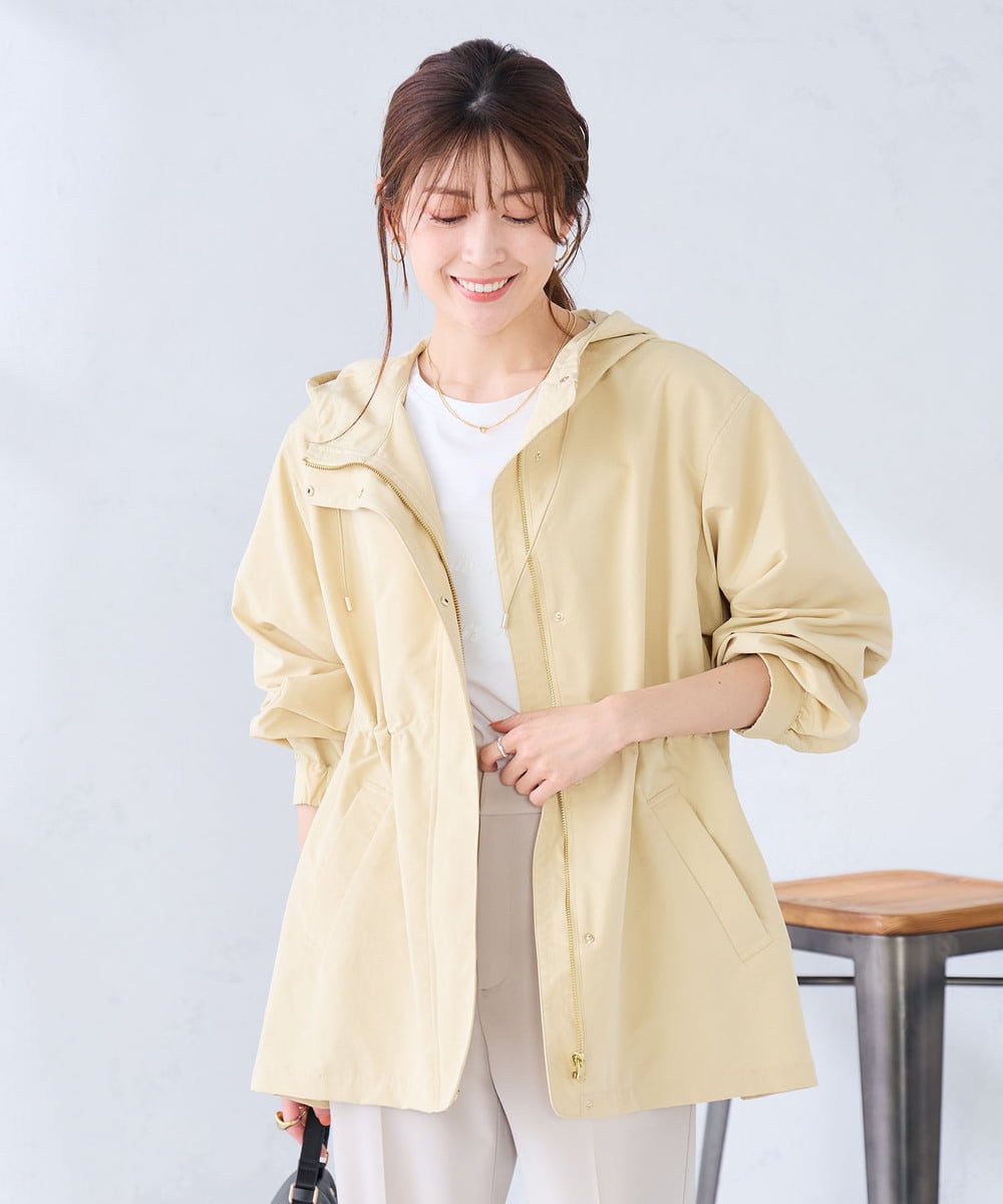 K6JFD25089 a.v.v(アー・ヴェ・ヴェ) 【WEB限定】フーデットブルゾン ベージュ