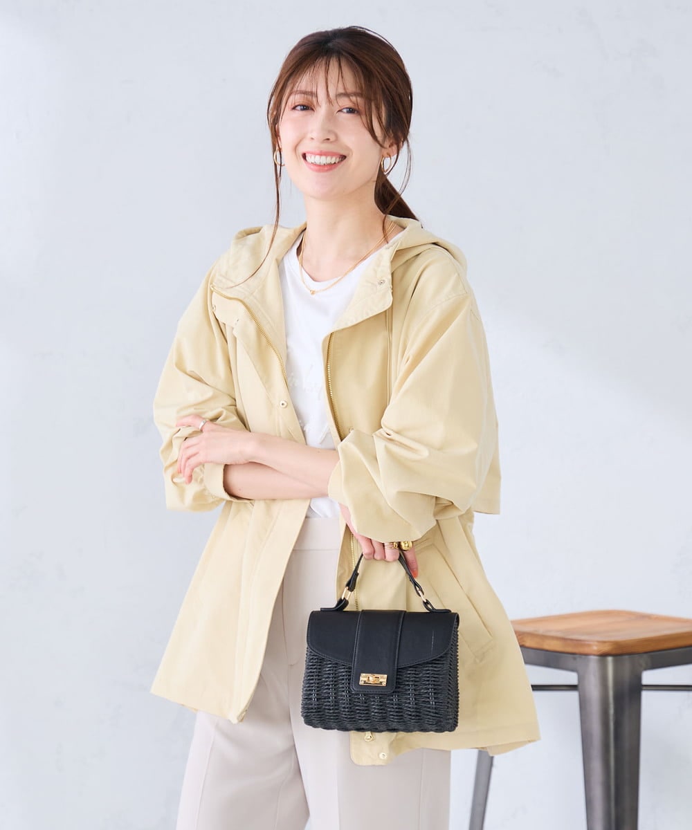 K6JFD25089 a.v.v(アー・ヴェ・ヴェ) 【WEB限定】フーデットブルゾン ベージュ