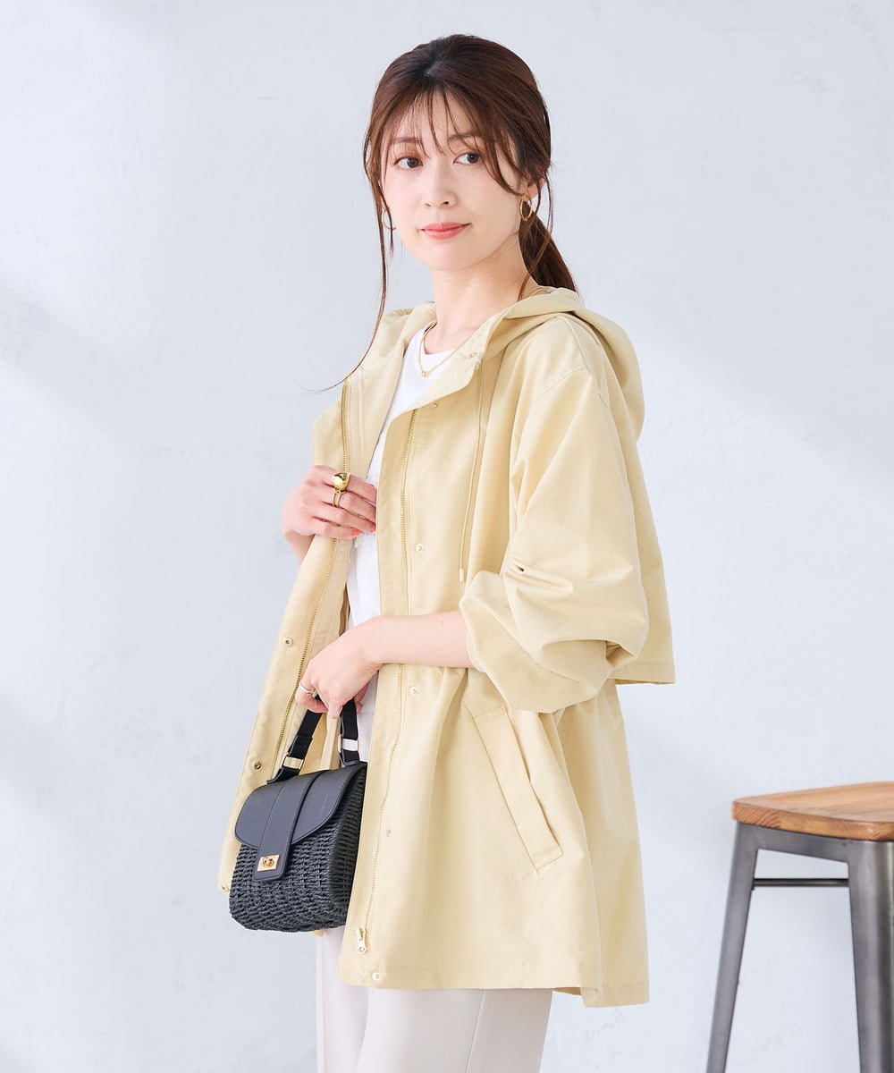 K6JFD25089 a.v.v(アー・ヴェ・ヴェ) 【WEB限定】フーデットブルゾン ベージュ